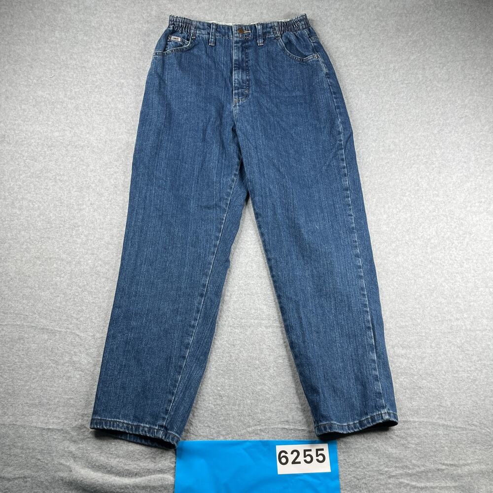 Lee Relaxed Fit Jeans Womens Size 12 Short Elastic Waist Casual